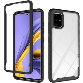 Mobigear Two-Layer Samsung Galaxy A51 Hoesje Hardcase Backcover Shockproof - Zwart
