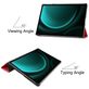 Mobigear Tri-Fold Samsung Galaxy Tab S9 FE Plus Hoes Bookcase + Stylus Houder - Rood