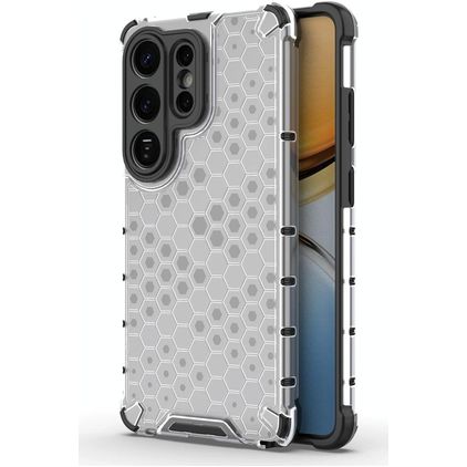 Mobigear Honeycomb Samsung Galaxy S26 Ultra Hoesje Hardcase Backcover Shockproof - Wit