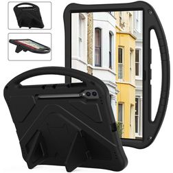 Mobigear AeroArmor Samsung Galaxy Tab S10 Ultra Kinder Tablethoes met Handvat + Stylus Houder - Zwart