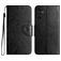 Mobigear Flowers Samsung Galaxy A56 Hoesje Bookcase Portemonnee - Zwart