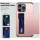 Mobigear Card iPhone 15 Pro Hoesje Hardcase Backcover Shockproof met Pasjeshouder - Grijs