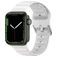 Mobigear Bumpy Siliconen Apple Watch Bandje Gespsluiting - 49/46/45/44 mm - Wit