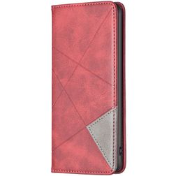 Mobigear Rhombus Slim OPPO Find X5 Lite Hoesje Bookcase - Rood