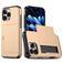 Mobigear Card iPhone 16 Pro Hoesje Hardcase Backcover Shockproof met Pasjeshouder - Goud