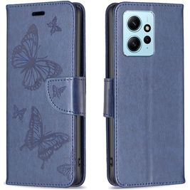 Mobigear Butterfly Xiaomi Redmi Note 12 Hoesje Bookcase Portemonnee - Blauw