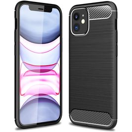Mobigear Brushed Slim iPhone 12 Mini Hoesje Flexibel TPU Backcover - Zwart