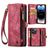 Caseme 008 iPhone 14 Pro Hoesje Uitneembare 2in1 Bookcase Portemonnee - Rood