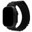 Mobilize Alpine Nylon Apple Watch Bandje Gespsluiting - 42/41/40/38 mm - Zwart