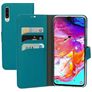 Mobiparts Saffiano Wallet Samsung Galaxy A70 Hoesje Bookcase Portemonnee - Turquoise