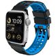 Mobigear Aero Armor Siliconen Apple Watch Bandje Gespsluiting - 42/41/40/38 mm - Zwart / Blauw