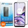 Mobigear Premium Motorola Moto G23 Glazen Screenprotector - Case Friendly - Zwart (3-Pack)