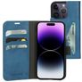 Mobiparts Classic Wallet iPhone 14 Pro Hoesje Bookcase Portemonnee - Steel Blue