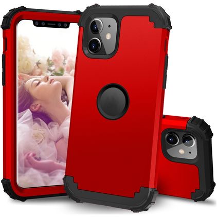 Mobigear Ultra Tough iPhone 11 Hoesje Hardcase Backcover Shockproof - Rood