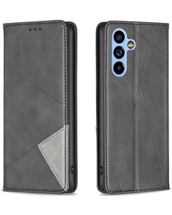 Mobigear Rhombus Slim Samsung Galaxy A54 Hoesje Bookcase - Zwart