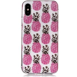 Mobigear Design iPhone XS Max Hoesje Flexibel TPU Backcover - Ananas Mobigear Design iPhone XS Max Hoesje Flexibel TPU Backcover - Ananas