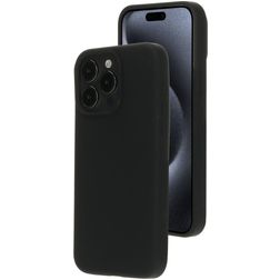 Mobiparts iPhone 15 Pro Max Siliconen MagSafe Hoesje Backcover - Zwart