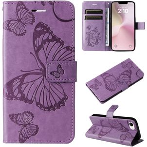 Mobigear Butterfly iPhone 16e Hoesje Bookcase Portemonnee - Paars