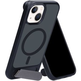 Mobiparts Hardcover iPhone 13 MagSafe Hoesje Hardcase Backcover met Standaard - Satin Black