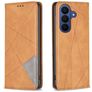 Mobigear Rhombus Slim Samsung Galaxy A27 Hoesje Bookcase - Cognac