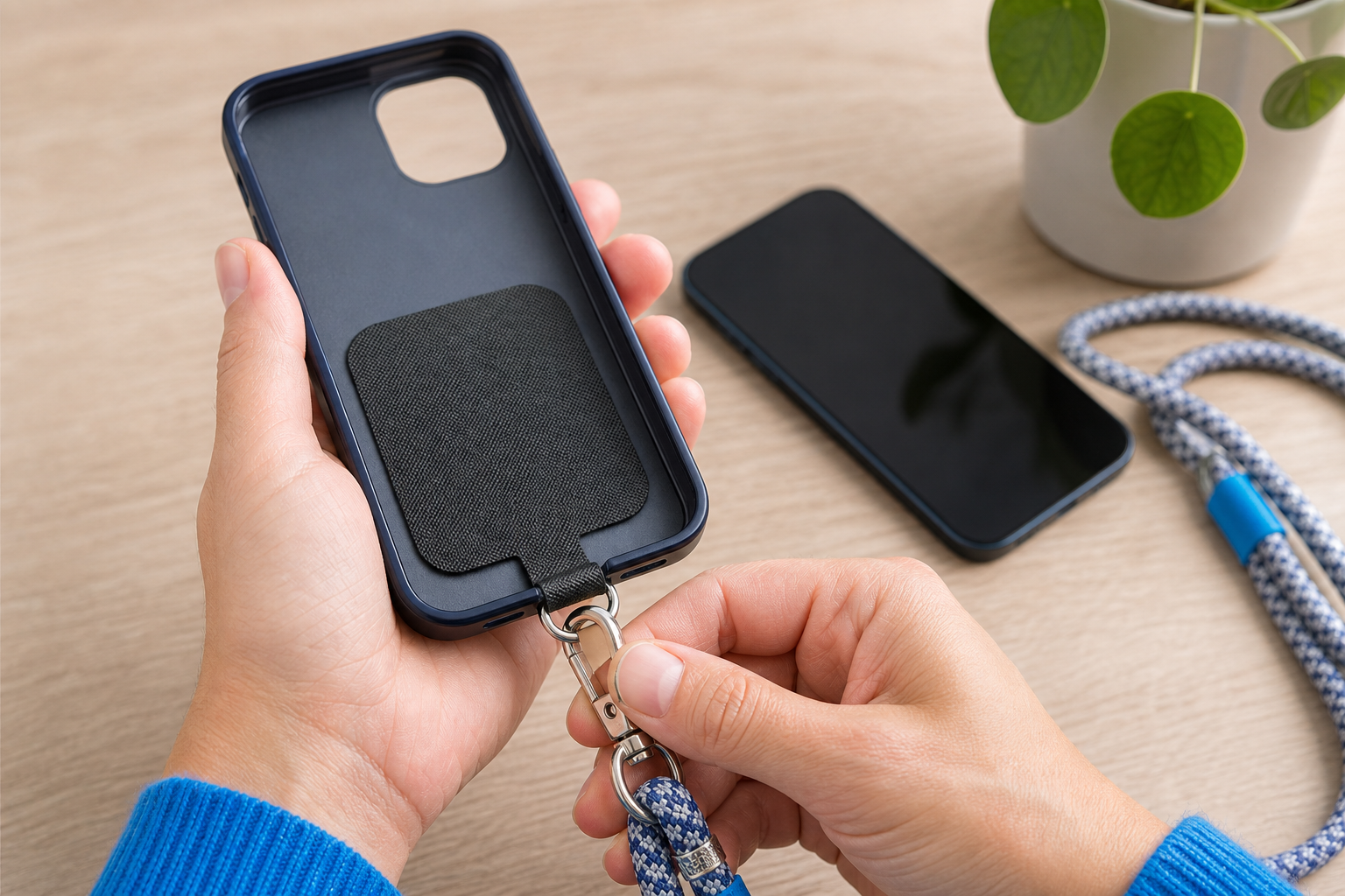 Hoe bevestig je een telefoonkoord aan je telefoon?