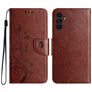 Mobigear Flowers Samsung Galaxy A36 Hoesje Bookcase Portemonnee - Bruin