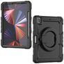 Mobilize Rotating Defender iPad Pro 12.9 Inch (2018) Hoes Hard Kunststof,Siliconen Backcover + Schouderband + Standaard - Zwart