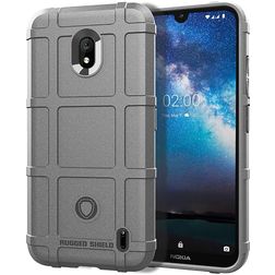 Mobigear Rugged Shield Nokia 2.2 Hoesje Flexibel TPU Backcover Shockproof - Grijs