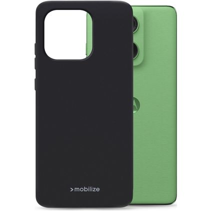 Mobilize Rubber Gelly Motorola Edge 60 Neo Hoesje Flexibel TPU Backcover - Zwart