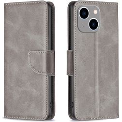 Mobigear Excellent iPhone 15 Plus Hoesje Bookcase Portemonnee - Grijs