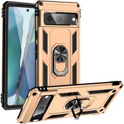 Mobigear Armor Ring Google Pixel 7 Hoesje Hardcase Backcover Shockproof met Ringhouder - Goud