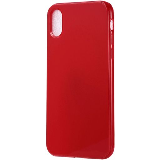 Mobigear Colors iPhone XS Max Hoesje Flexibel TPU Backcover - Rood