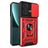 Mobigear Armor Ring Cam Slide Motorola Edge 40 Neo Hoesje Hardcase Backcover Shockproof met Ringhouder en Camera Slider - Rood