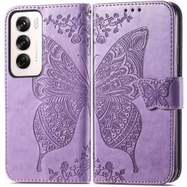 Mobigear Butterfly OPPO Reno 12 Pro Hoesje Bookcase Portemonnee - Paars