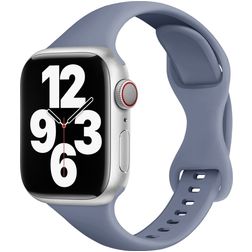 Mobigear Sport Slim Siliconen Apple Watch Bandje Druksluiting - 42/41/40/38 mm - Lavendel