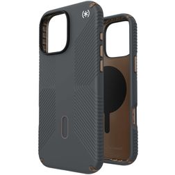 Speck Presidio2 Grip iPhone 16 Pro Max MagSafe Hoesje Hardcase Backcover Shockproof - Charcoal Grey