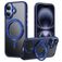 Mobigear Frosted Mag iPhone 17 MagSafe Hoesje Hardcase Backcover met Standaard - Blauw