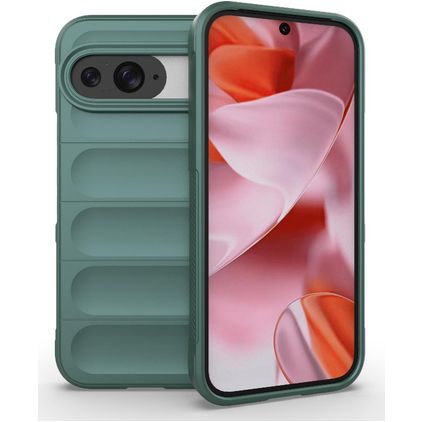 Mobigear Bumpy Google Pixel 9 Pro Hoesje Flexibel TPU Backcover - Donkergroen