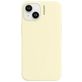 Nudient Base iPhone 14 Siliconen Hoesje Backcover - Pale Yellow