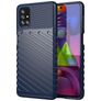 Mobigear Groove Samsung Galaxy M51 Hoesje Flexibel TPU Backcover - Blauw