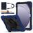 Mobigear SureGrip Xtreme Samsung Galaxy Tab A9 Plus (2023) Hoes Hard Kunststof,Siliconen Backcover + Schouderband + Standaard - Blauw