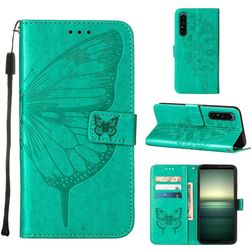 Mobigear Butterfly Sony Xperia 1 IV Hoesje Bookcase Portemonnee - Groen