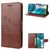 Mobigear Flowers Motorola Moto G82 Hoesje Bookcase Portemonnee - Bruin